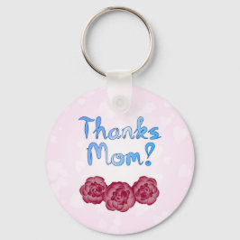 Chaveiro Obrigado Mamãe com Flor de Cravo pelo Dia das Mães