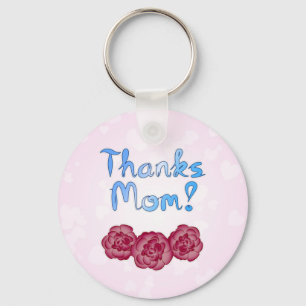 Chaveiro Obrigado Mamãe com Flor de Cravo pelo Dia das Mães