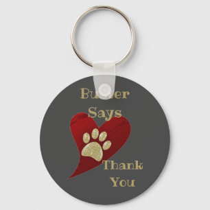 Chaveiro Obrigado Pet Sitter Dog Walker Paw Obrigados