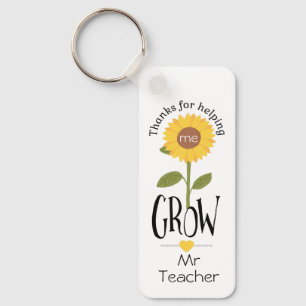 Chaveiro Obrigado por nos ajudar a cultivar o girassol prof