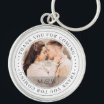 Chaveiro Obrigado Por Ter Vindo Foto Personalizada Clássica<br><div class="desc">Este design simples e clássico é composto por tipografia serif e adiciona uma foto personalizada. "Obrigado por vir" escrito em serif.</div>