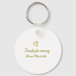 Chaveiro obrigado por vir adicionar nome mensagem golden he