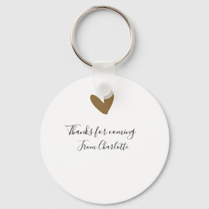 Chaveiro obrigado por vir nome adicionar mensagem de texto 