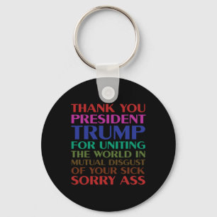 Chaveiro Obrigado Presidente Trump Por Unir O Mundo -
