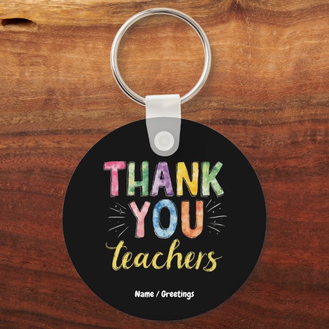 Chaveiro Obrigado Professores e Estudantes - Presente de Gr (Frente)