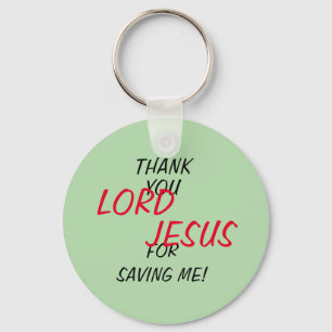 Chaveiro “Obrigado SENHOR JESUS Por Me Salvar!” Verde