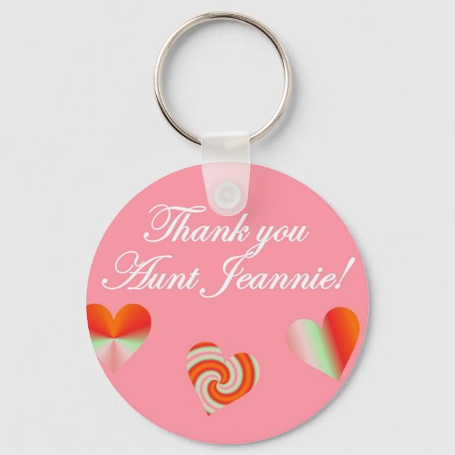 Chaveiro Obrigado, tia Jeannie (Frente)