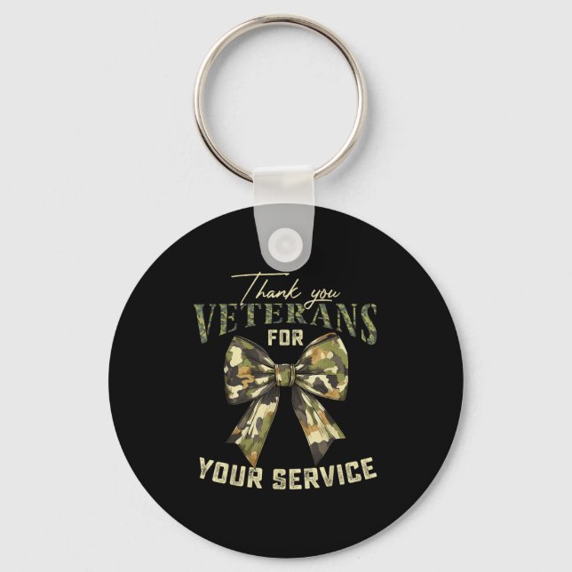 Chaveiro Obrigado Veteranos Pelo Seu Serviço Dia dos Vetera (Frente)