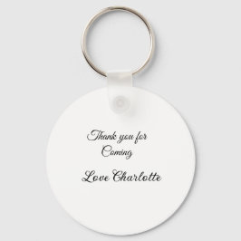 Chaveiro obrigados para a mensagem de texto do nome de adiç