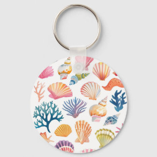 Chaveiro OceanModern Tropical Plant Print – Pink and Green