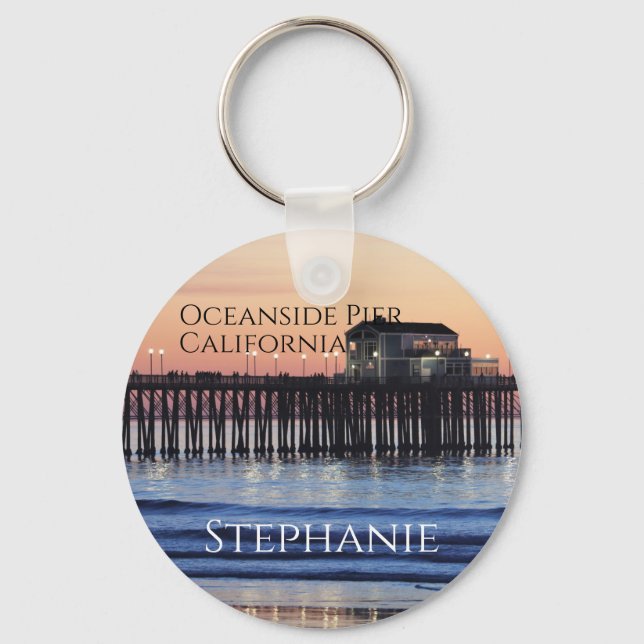 Chaveiro Oceanside Pier California Personalizado (Frente)