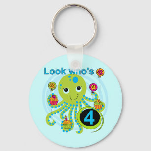 Chaveiro Octopus 4th Birthday T shirts e presentes