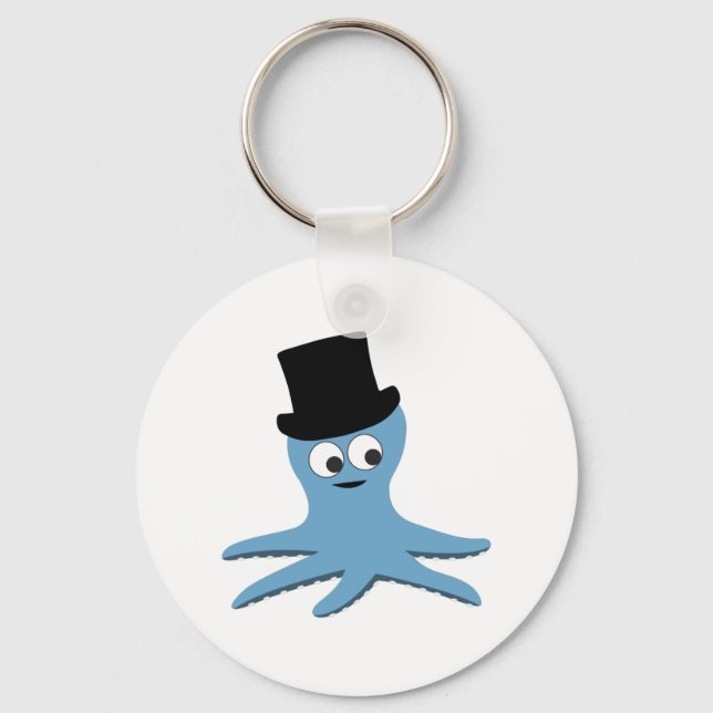 Chaveiro Octopus azul (Frente)