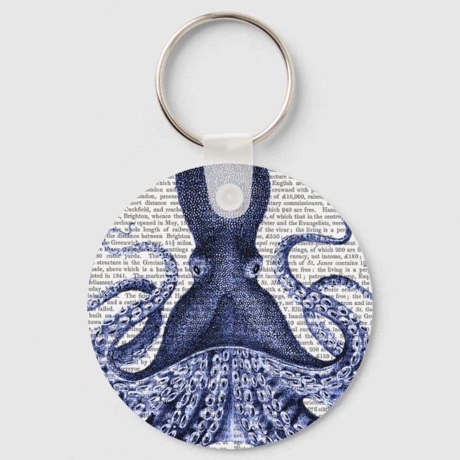 Chaveiro Octopus azul (Frente)