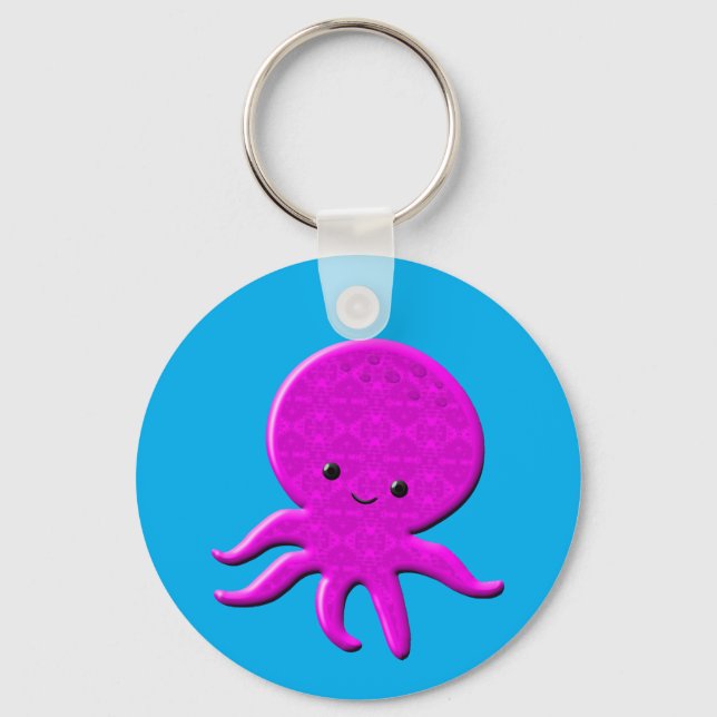 Chaveiro Octopus Cor-de-Rosa (Frente)