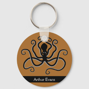 Chaveiro Octopus iônico de estilo marinho minoano