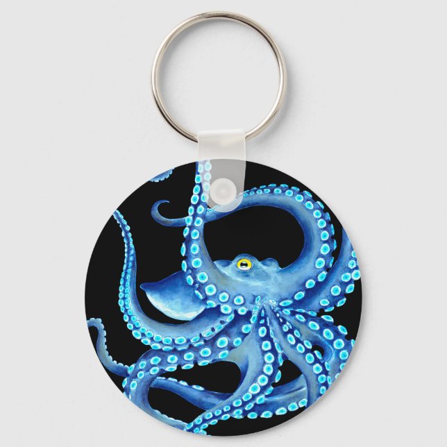 Chaveiro Octopus preto (Frente)