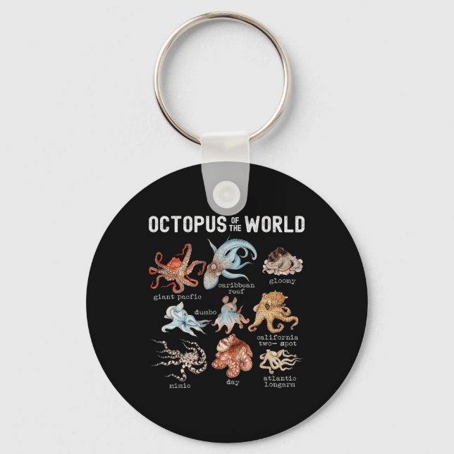 Chaveiro Octopus Sea Animais Do Otopus Mundial (Frente)