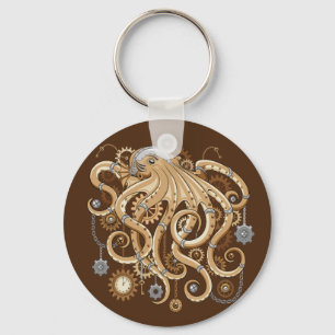 Chaveiro Octopus Steampunk Surreal Style Machine