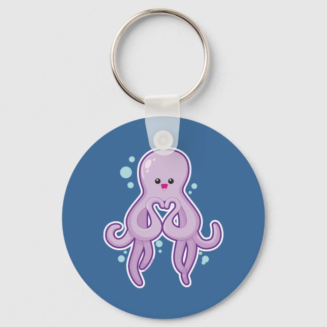Chaveiro Octopus te ama (Frente)