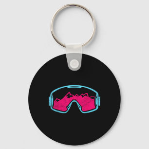 Chaveiro Óculos de Esqui Retro Vintage Snowboard Anos 80 90