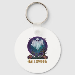Chaveiro Óculos de sol de fantasma de Halloween Lua roxa Ce