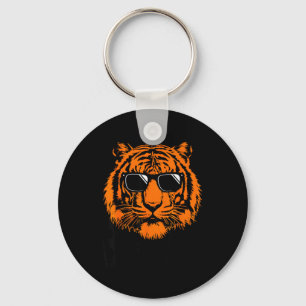 Chaveiro Óculos de Sol de Tigre Resfriados Desenho Gráfico 