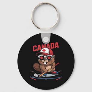 Chaveiro Óculos de sol Folha de Bordo Castor Bandeira Canad