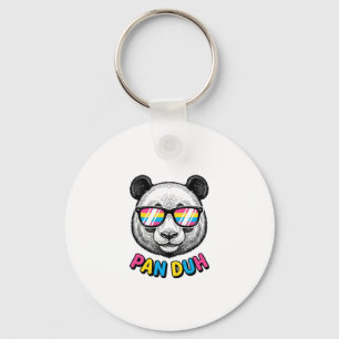 Chaveiro Óculos de Sol Panda Divertido Camisa de Gravura Vi