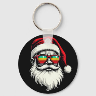 Chaveiro Óculos de sol retrô engraçados do Papai Noel Natal