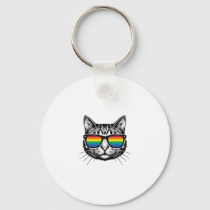 Chaveiro Óculos de sol vintage arco-íris Camisa de orgulho 