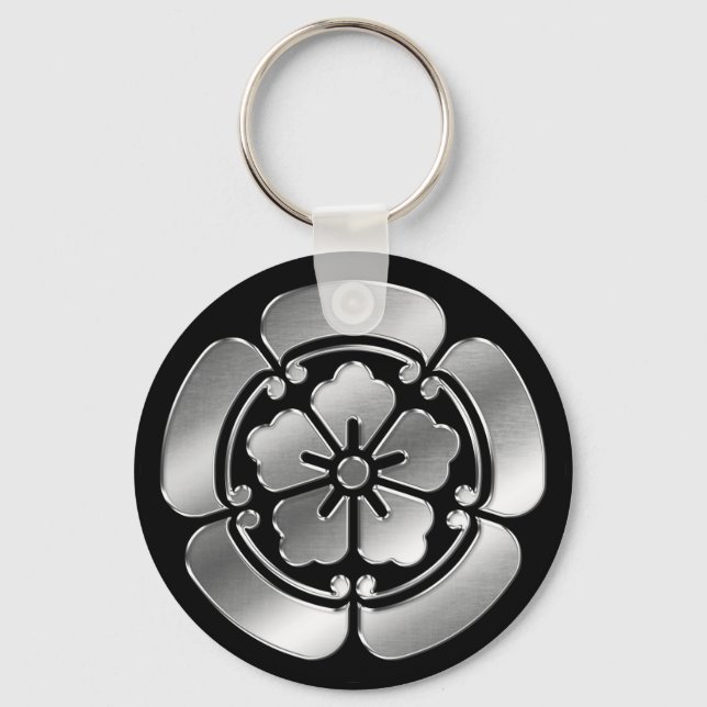Chaveiro Oda Clan Kamon Silver Chrome (Frente)