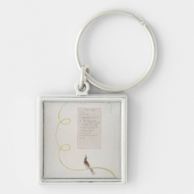 Chaveiro "Ode para a música" design 94 'dos poemas de Thoma (Frente)