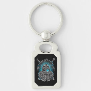 Chaveiro Odin com corvos e espadas Mitologia Viking azul