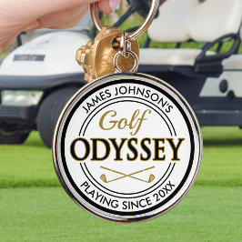Chaveiro Odisseia de Golfe Nome Personalizado Divertido de