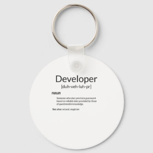 Chaveiro Oferta de Definição de Desenvolvedores Engraçados