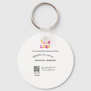 Chaveiro oferta de desconto de serviços de salão de massage