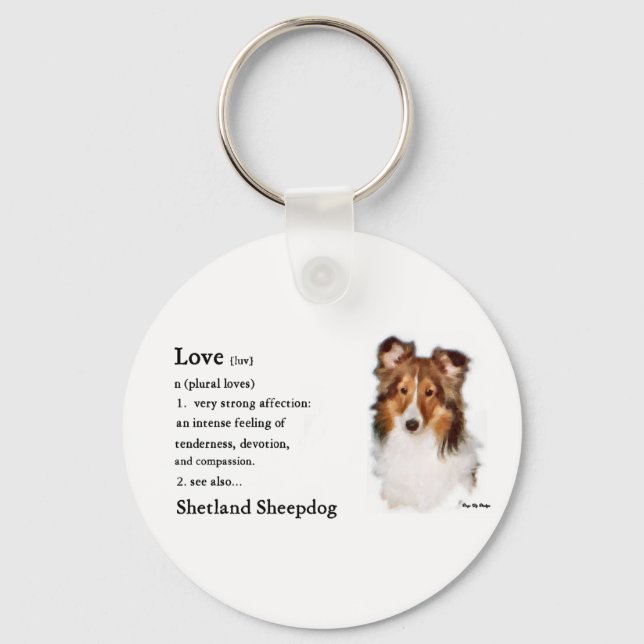 Chaveiro Ofertas de arte Shetland Sheepdog (Frente)