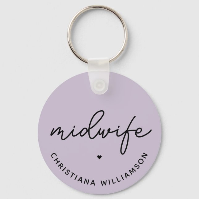 Chaveiro Ofertas de Parteira Personalizada de Apreciação de (Frente)