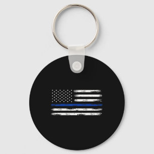 Chaveiro Oficial de Polícia EUA Bandeira Americana Linha Az