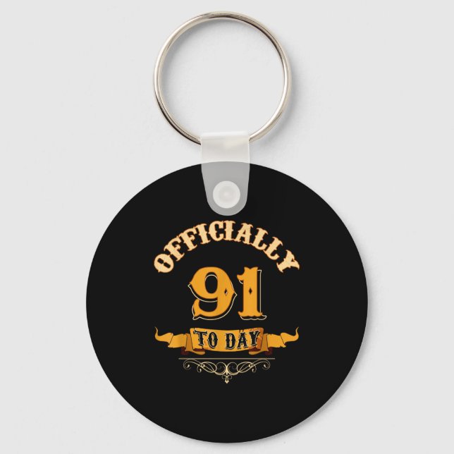 Chaveiro Oficialmente 91 Anos de Idade Hoje Presente de 91º (Frente)
