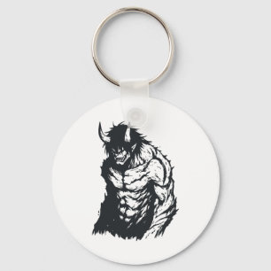 Chaveiro Ogre Oni Yokai Japonês Outline Sticker
