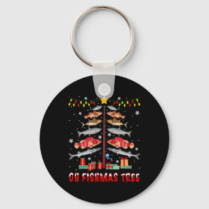 Chaveiro Oh Árvore de Fishmas Pescaria Pescador Natal Xmas