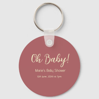 Chaveiro oh baby revelação nome data maron simples minimal 
