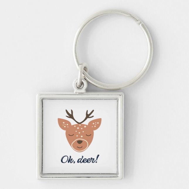 Chaveiro Oh Deer Deer Love Save The Deer Creative Design  (Frente)