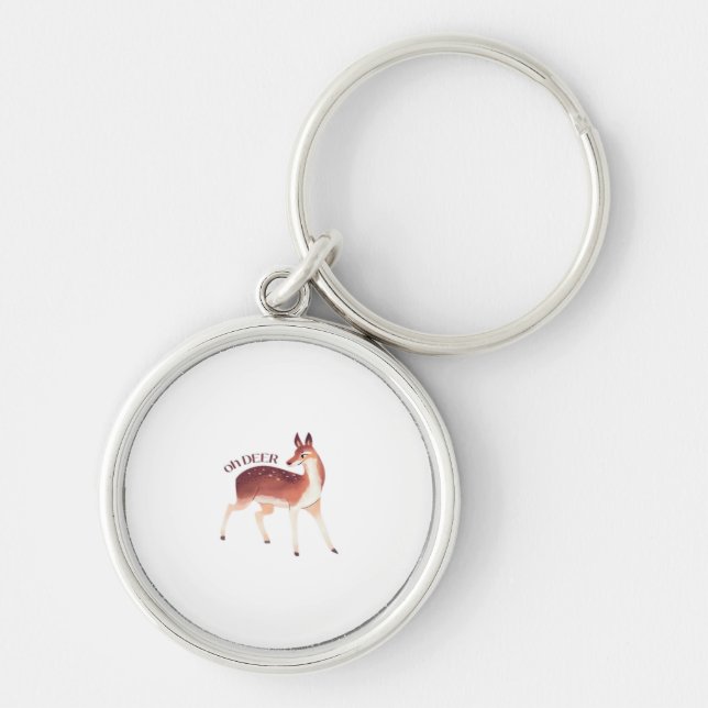 Chaveiro Oh Deer Design Criativo Caprichoso  (Frente)
