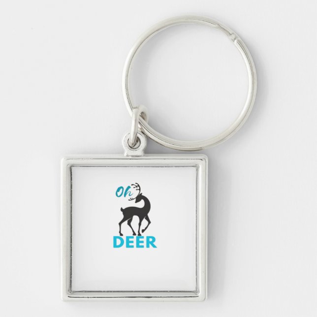 Chaveiro Oh Deer Design Minimalista  (Frente)