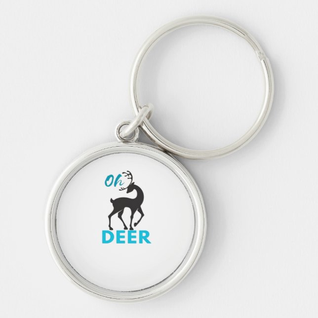 Chaveiro Oh Deer Design Minimalista  (Frente)