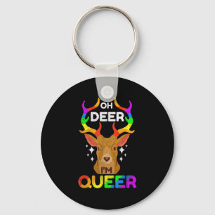 Chaveiro Oh Deer Im Queer Funny Lgbtq Orgulho gay Consciênc