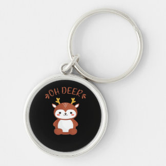 Chaveiro Oh Deer Kawaii Deer Estilo de Arte Divertido